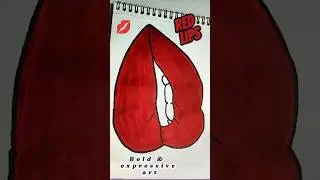 💋 Bold red lips art #markerart #drawing #art #painting #coloring #sakuramarkers #markerdrawing