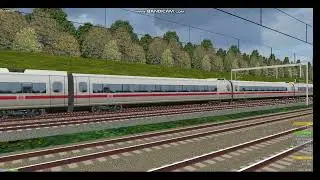 Openbve Deutsches Bahn NS-Hispeed ICE 3 Bypassing at the railway lines