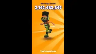 Subway Surfers World Record over 2 billion points 2147483647 points | world record in Subway Surfers