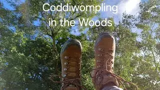 Steady wins the Race. Coddiwompling in new boots (Karrimor) by wood and stream.