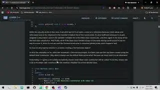 raw c++ learning, initializing base class phases of derived class objects