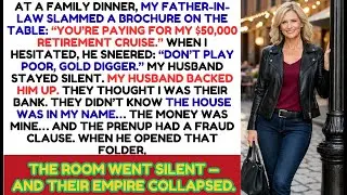 My FIL Demanded I Pay for His 'Retirement Cruise' While Calling Me a Gold Digger&mdash;Then He Saw the ...