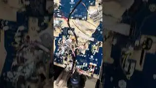 Boards under the playfield on Space Hunt Pinball Machine HEXA Pinball, 2023 at BM in Iowa