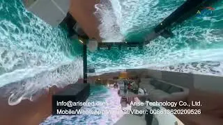 Creative panoramic experiential bar club LED display wall design case  rent interactive display scre