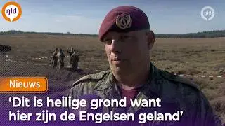Honderden parachutisten gedropt bij proefspringen boven de Ginkelse Heide