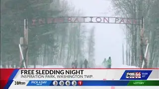 Watch: Washington Township holds free sledding night in Inspiration Park