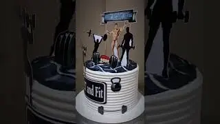 Gym theme cake #gym #cake