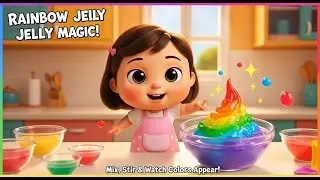 Rainbow Jelly Magic 🌈 | Kids Fun Cooking & Color Mixing Story
