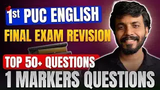 All 1 Mark Questions English ⚡📘 | 1st PUC Final Exam Prep | Darryl Sir 💯