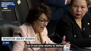Senator Jacky Rosen calls for security assistance for Israel during Senate Hearing