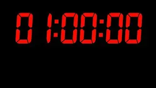1 Hour Timer &ndash; Red Digital Countdown Clock (No Music, No Ads, With Alarm)