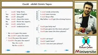 3. Could  - Geçmiş Yapabilirlik Cümle Yapısı (-ebildi)