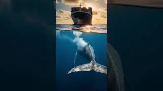 Two Giants, One Ocean | Ship Meets a Blue Whale #navyaircraftcarrier #navytoday