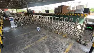 stainless steel retractable gate calsberg factory