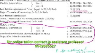anna university MBA 2nd year mini project submission dates 👆👆👆