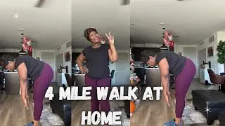 WALK 4 MILES WITH ME AT HOME + LESLIE SANSONE INSPIRED WORKOUT + GET FIT WITH ME + WALKING ROUTINE