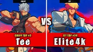GGST | Tee (Chipp) VS Elite4k (Ky) | Guilty Gear Strive High level gameplay