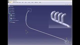 CATIA V5 -18 Introducción a croquis 3D con barrido #catia