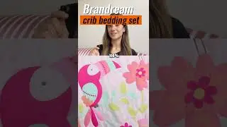 Cute Pink Bird & Elephant Crib Bedding Set#brandream #homedecor #home #bedroom #bedding  #baby