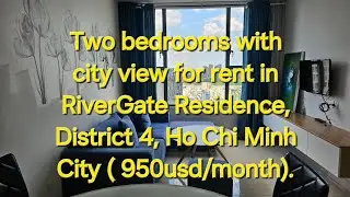 Two bedrooms with city view for rent in RiverGate Residence, District 4, Ho Chi Minh City.