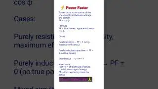 ⚡ Power Factor
