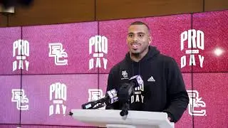 Football: Jaiden Woodbey Pro Day Media Availability (March 24, 2023)