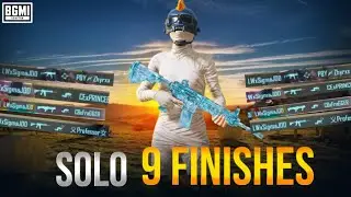Solo 9 Finishes In Tournament | LEGIT WARRIORS | BGMI!