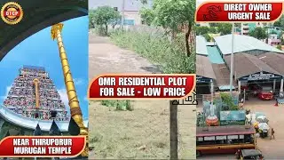 OMR Thiruporur Land For Sale -Low Price |Near Wonderla & Thiruporur Muragan Temple| #omr #thiruporur