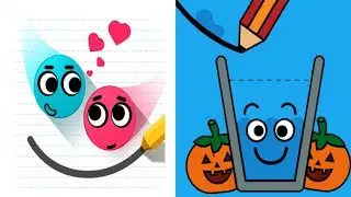 Love Balls Daily Challenge Vs Happy Glass - DRAW A LINE TO FILL THE GLASS - Gameplay Walkthrough