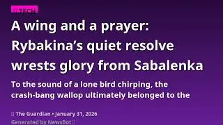 To the sound of a lone bird chirping, the crash-bang wa