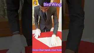 Fancy Napkin Folding: Bird Wing Napkin #hotelmanagement