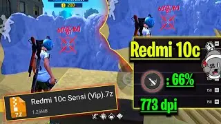 🔴REDMI 10C 🎯 🎯 Auto HEADSHOT 🎯 🏴&zwj;☠️ Sensitivity Settings ⚡⚡ + DPI 📱 || m1014 || m1887 || 2023 New