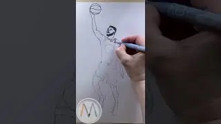 BASKETBALL PLAYER ⛹️ #stephencurry #nba #drawing #drawingtutorial #howtodraw #basketballplayer