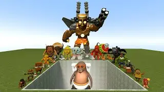 AI Brainrot Memes vs Tre Tigri Triste Bosses in Giant Pit &ndash; Gmod Chaos