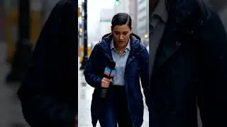 a news reporter report in rain in feel whole #newsong #communicationbreakdown #hellopal #dearone