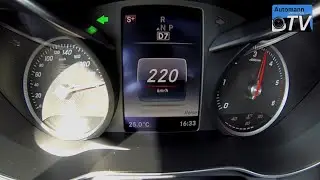 2015 Mercedes C220 T-Modell (170hp) - 0-222 km/h acceleration (1080p)