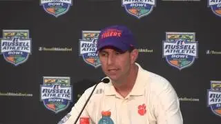 TigerNet.com - Dabo Swinney, Grady Jarrett, Cole Stoudt 2014 Russell Athletic Bowl presser - Part 1