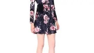Taylor and Sage Women's Floral Print Panne Dress