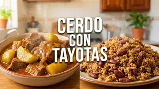 Clara🇩🇴 carne de cerdo con tayotas 😋✅️