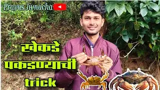 Crab catching trick | खेकडे पकडायची सोपी पद्धत #crabcatching #frishing #winter #crab #मासेमारी 