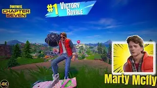 MARTY MCFLY NO FORTNITE ( Solo Zero build Gameplay ) VITORIA ROYALE | Ps5 120fps #4k