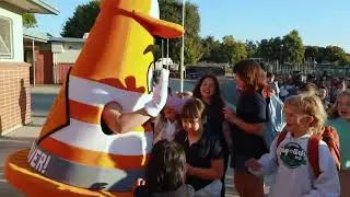 CalTrans' SafetySam at Phoebe Hearst Elementary October 2023