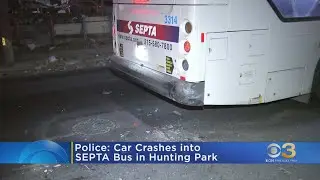 Police: Car crashes into SEPTA bus in Hunting Park