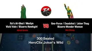 T3 - Joker's Wild 300pt Sealed 2 - Ra's Al-Ghul vs Geo-Force [HeroClix Game]