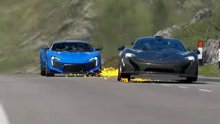 W Motors Fenyr vs McLaren P1 vs Lykan vs Ferrari LaFerrari vs Lamborghini Centenario at Highlands