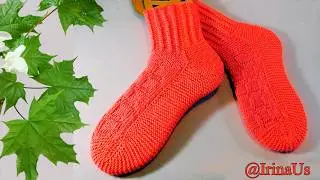 Супер! 👍 Как вязать носки на двух спицах. #вязание #носки
