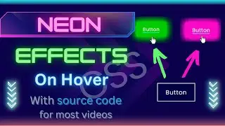 CSS Neon Button On Hover Effects | CSS And HTML