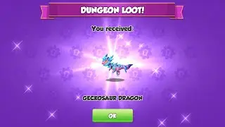 Dragon Mania Legends=Open the blind box DUNNGE. I received a dragon GECKOSAUR. What about you?