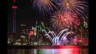 🇨🇦Toronto New Year 2026 Fireworks 🎆 | Harbourfront Night Crowd, Protest & Police - Toronto Rise