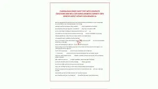 FLORIDA DMV CHEAT SHEET TEST WITH COMPLETE QUESTIONS AND WELL EXPLAINED ANSWERS CORRECT 100 VERIFIED